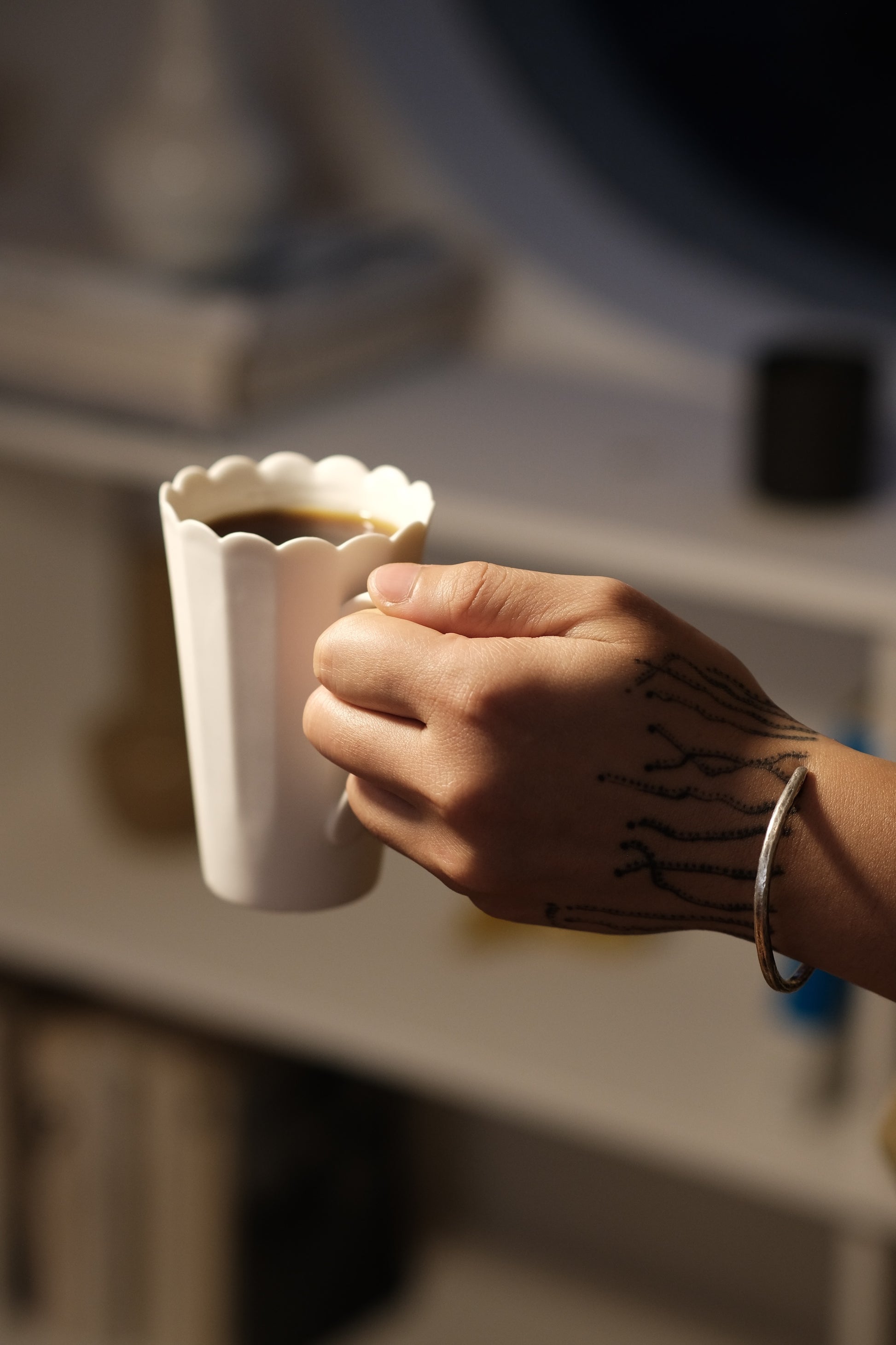 Flowery Ceramic Coffee