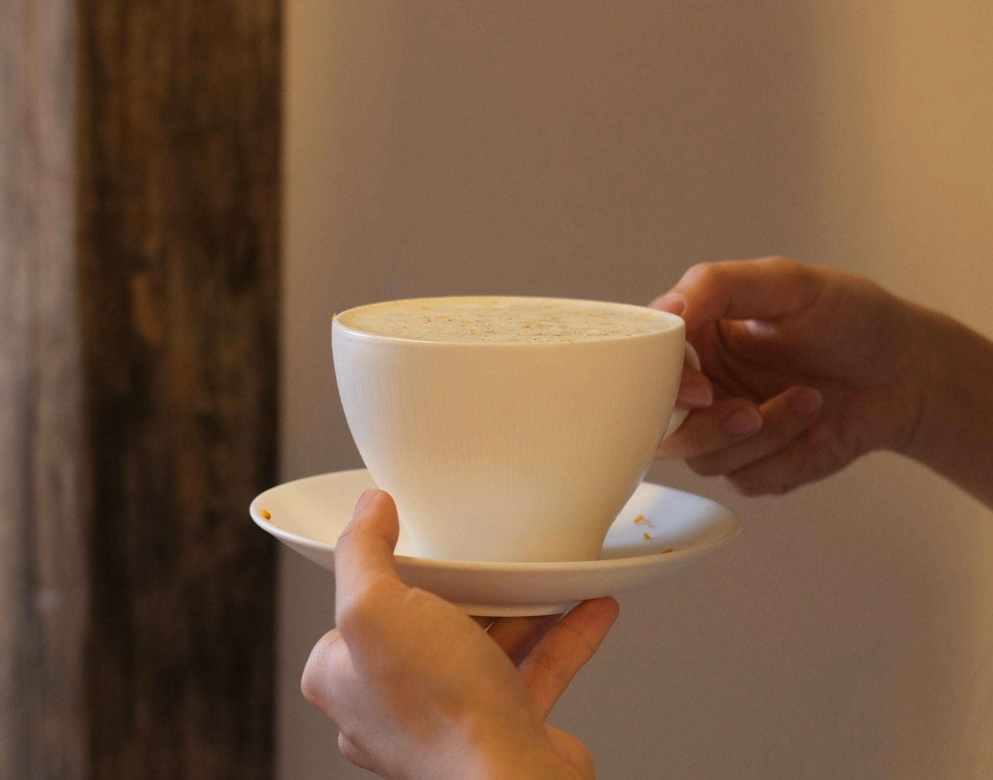 Leaf Pattern Latte Mug