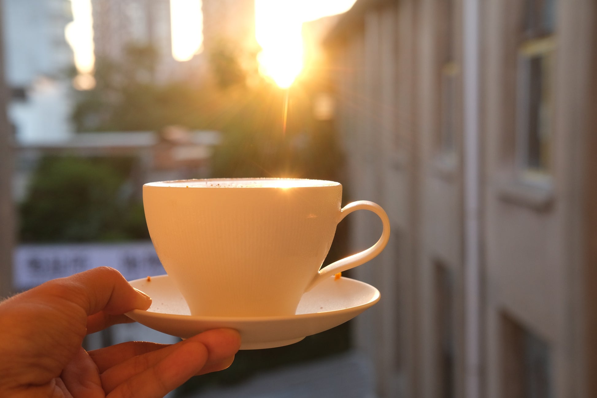 Leaf Pattern Latte Mug
