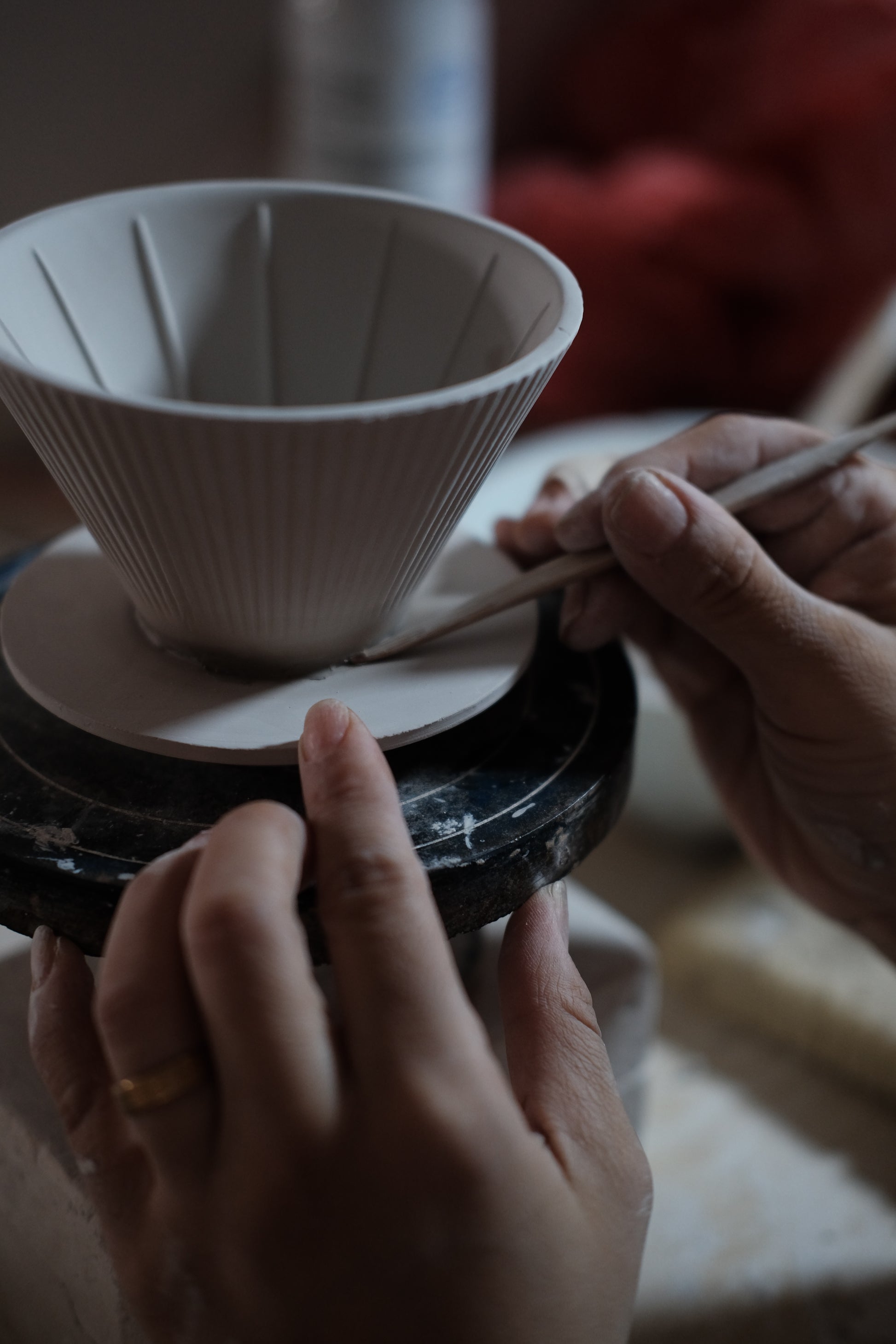 Leaf Pattern Ceramic Coffee Set
