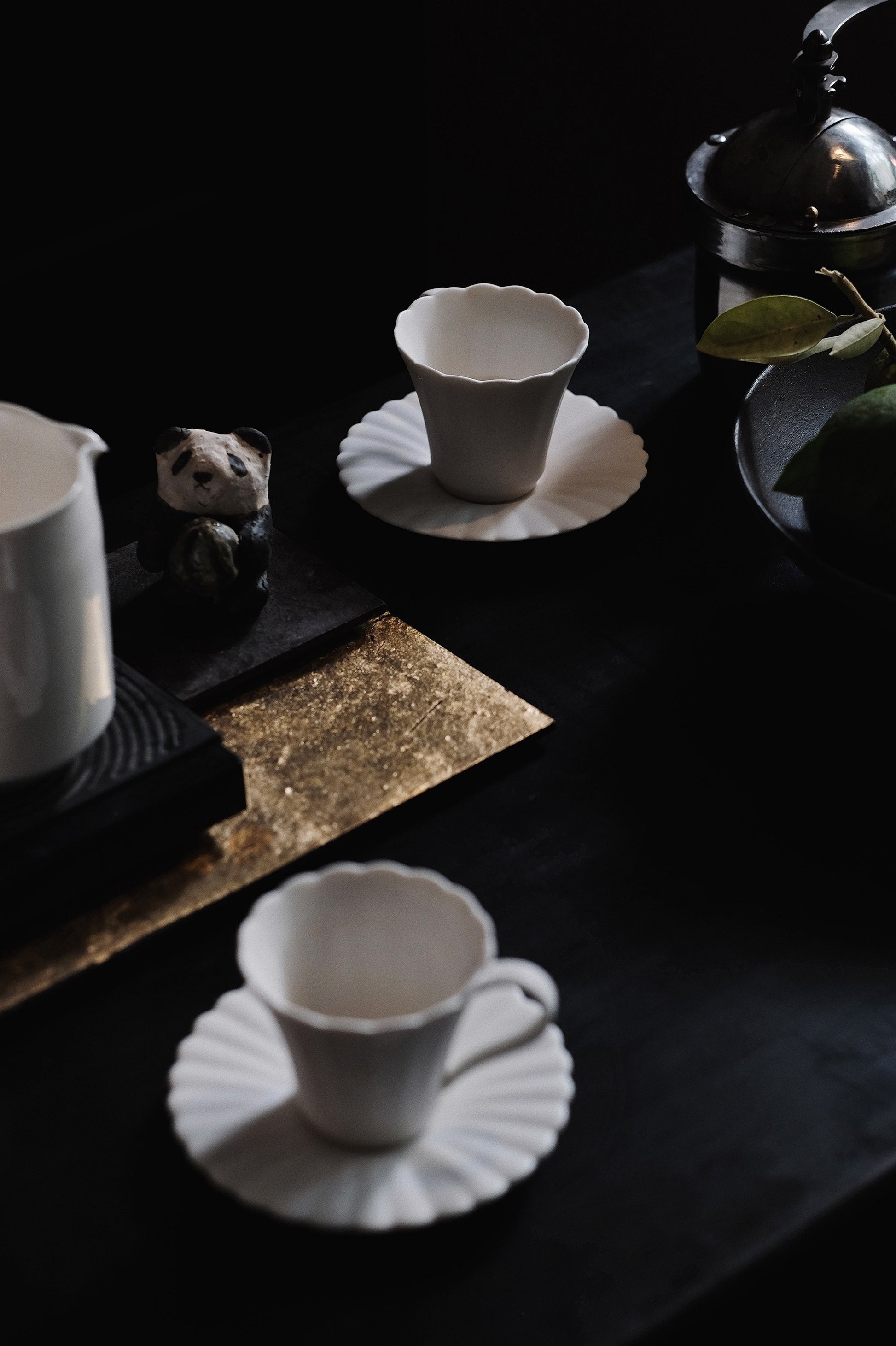 Flowery Ceramic Coffee Set