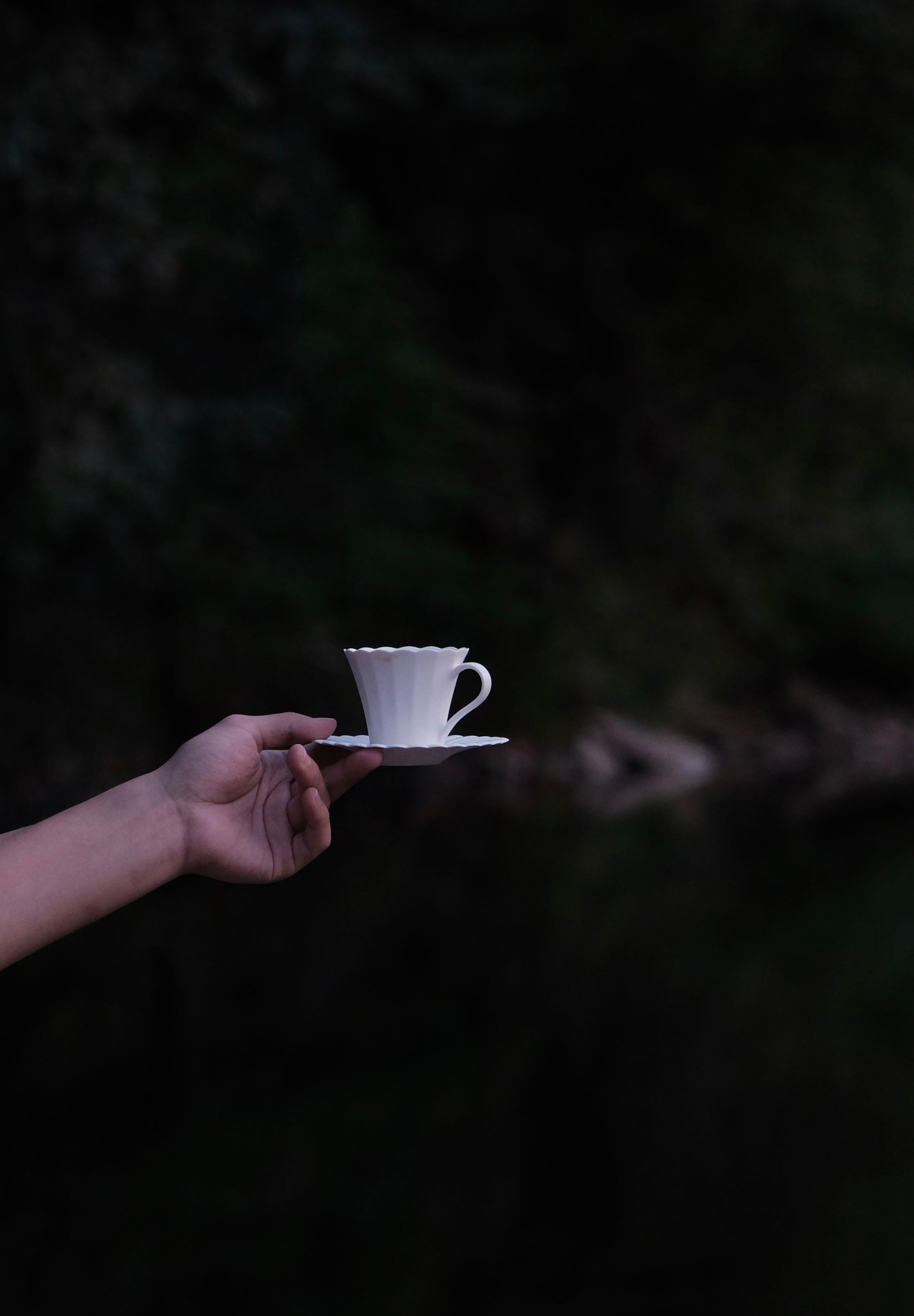 Flowery Ceramic Coffee Set