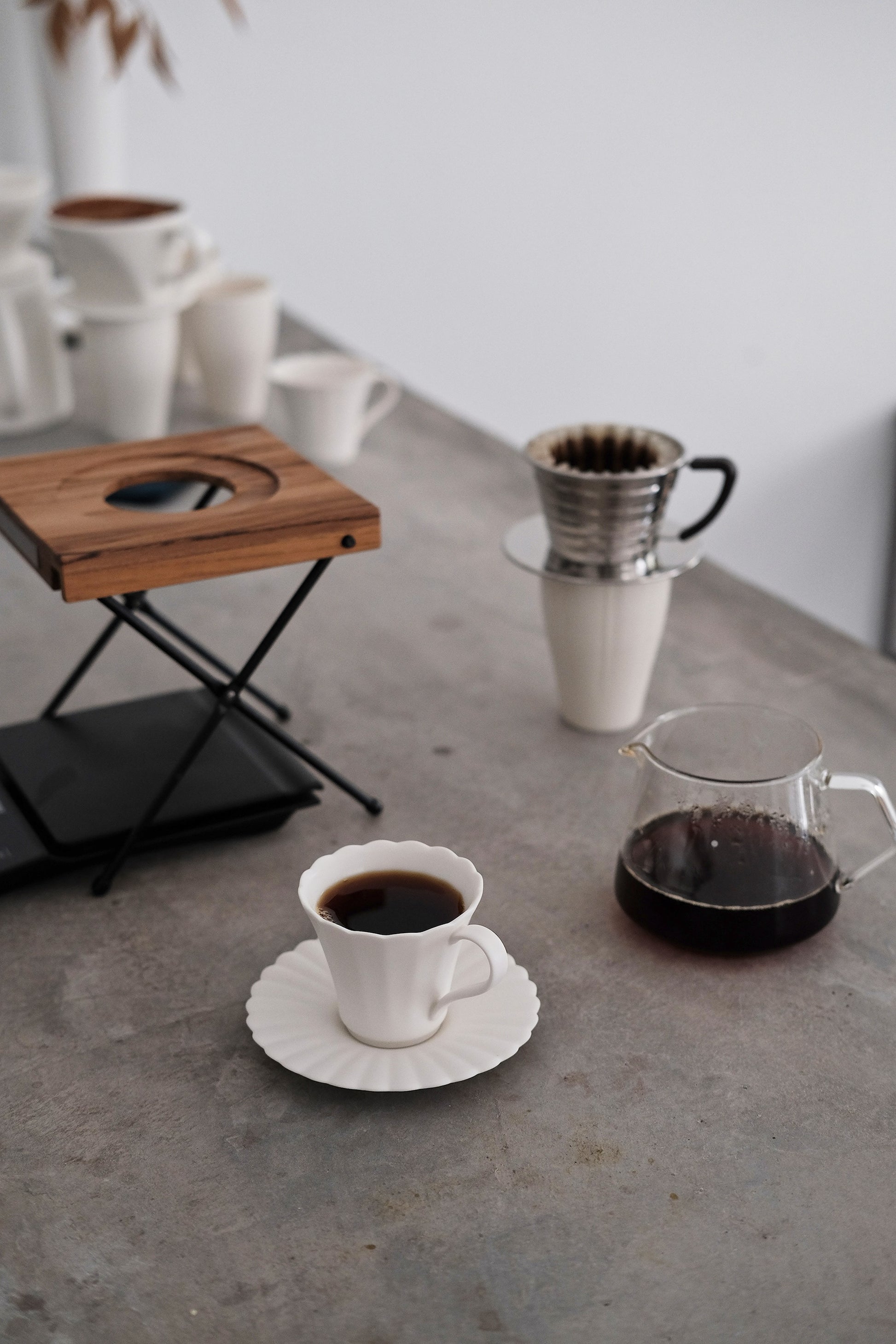 Flowery Ceramic Coffee Set